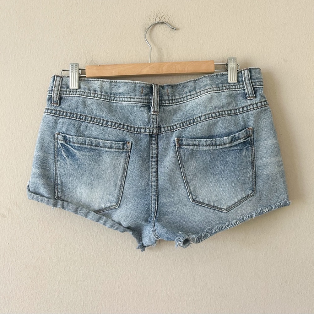 Free People Uptown Distressed Denim Shorts - Picture 6 of 7